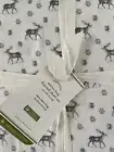 Pottery Barn SNOWY STAG Organic FLANNEL Sheet Set TWIN Xl NEW WINTER CHRISTMAS