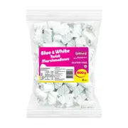 Blue and White Twist Marshmallows 800g