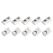 Roll in Spring T Nuts (M4x13mm) 20Pcs, Carbon Steel Spring Loaded T Nut