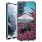 For Samsung Galaxy S20 S21 S23 S24 FE 5g TPU Case+Glass(Mount Fuji Blossom)