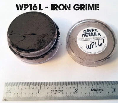 WP16-L DAVE'S WEATHERING POWDERS LARGE SIZE ALL NATURAL PIGMENT IRON GRIME