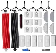 25Pcs Replacement Parts Accessories Kit,Compatible with Roborock S8 Pro Ultra Robot Vacuum,1 Self-Main Brush,6 Hepa Filter,2 Roller Brush,4 Mop Pads,2 Tools,6 Side Brush,6 Vacuum Bags
