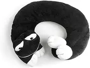 Neck Heating & Cooling Pillow, Thermotherapy GRAPE SEEDS, Relaxing, Supporting, Resting Experience To Your Neck, Shoulder, Body, can put in Microwave or Fridge For Heating & Cooling Experience (Black)
