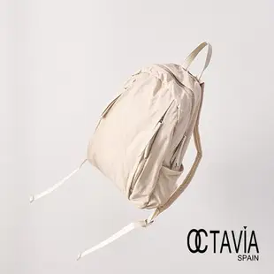 OCTAVIA 8 - 輕量主義 I 防潑水簡約牛津布後背包 - 杏白色