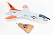 VT-86 Sabrehawks F-8 Crusader Model,Vought F-8 Crusader,18",Mahogany Scale Model