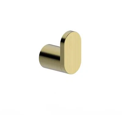 Lorena Brushed gold towel hook. Satin gold robe hook