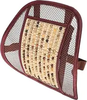 Wood Beads Lumbar Support Pillow for Car Comfortable Waist Support with Ergonomic Design Breathable Massage Cushion for All Seasons Easy Installation