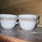 Vintage Pyrex Woodland Tea Cups, Set Of Two