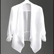 [Bciopll] Women's Chiffon Cardigan Coat Thin Short Jacket Tops Female Coat Shawl Screen Clothing