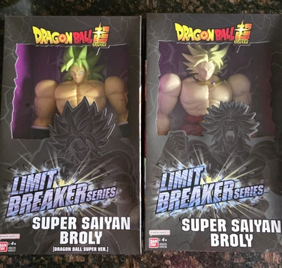 DRAGON BALL Z Super Saiyan Broly Action Figures 13 in - SET OF 2 NEW IN BOX!!