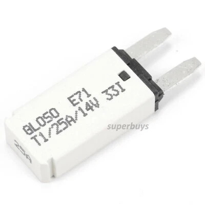 1pc 25A Mini Blade Fuse Auto Reset Circuit Breaker Bus Vehicle Assorted Kit Set