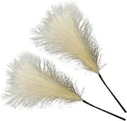 LIFKICH 2Pcs Dried Grass Artificial Stems for Home and Wedding Decoration for Bridal Showers Events and Room Decor No Maintenance Required