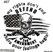 Defend The 2nd Amendment..1789....Truck Decals Sticker (4 Pack) #467
