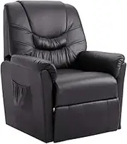 Generic Reclining Chair Grey Faux Leather