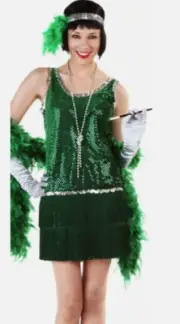 Sequin Fringe Flapper Dress (SIZE 5X)