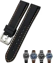 [SKXMOD] 20mm 21mm 22mm Rubber Silicone Black Blue Watchbands for IWC PILOT Mark 18 Watch Sports Strap