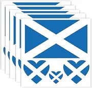 20 PCS Scotland Flag Temporary Tattoo,Scottish Banner Rectangle Heart Tattoos Decoration Decal, Waterproof Sticker for Party Parade Sport Carnival Classroom