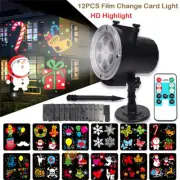 Christmas Snowflake Projector LED Moving Halloween Laser Light Outdoor Landscape