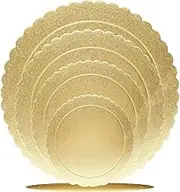 20 Pieces Cake Boards Golden Round Cake Circles, 8&10 Inch Cake Base Cardboard, for Baking Cake, Gold