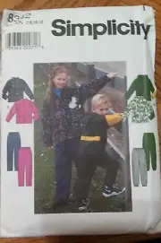 Childs Jacket and Pants size 7-12 Simplicity 8342 Sewing Pattern Uncut