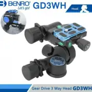 BENRO GD3WH Three-Dimensional Gear Head Black Alloy Camera Tripod Head