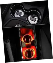 NOLITOY Solar Energy LED Cup Mat Holder Slip Mug Pad with for Car Interior Decoration Red Resistant Design