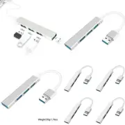US 2-4 Pcs USB 3.0 4 Port Hub Splitter Slim Sleek Aluminum PC Mac Laptop Desktop