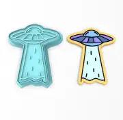 UFO Abduction Cookie Cutter & Stamp | Space Spaceship Alien Galaxy Planet