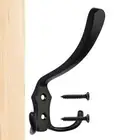 Wall Mounted Coat Hook 3 Hooks Robe Clothes Rack Triangular Hooks Hallway