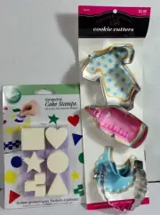 Walton Geometric Cake Stamps New & Sunny Side Baby Design Cookie Cutters New