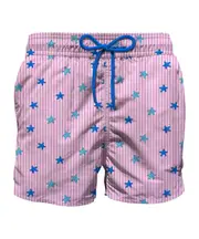 Elastic waist swimming trunks S Pink