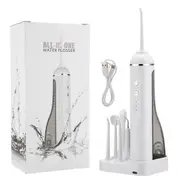 Dental Oral Irrigator Water Flosser Thread Teeth Pick Mouth Washing Machine Electric Toothbrush 3 in1 Type-C Charging 200ml Tank