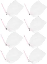NULYLU 8pcs Face Cleansing Foaming Net Exfoliating Soap Bag Mesh Soap Net Pouch for Body