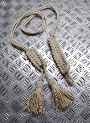 Musicians Dress Cord British Ceremonial Uniform 7mm Specification Off White Cord
