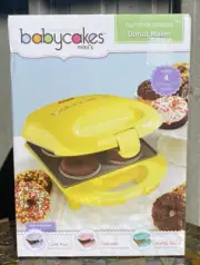 New "Babycakes Minis Nonstick-Coated Mini Donut Maker" (Yellow, Makes 4 Donuts)