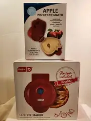 Dash Mini Pie Maker and R & M Apple Pocket Pie Maker NIB