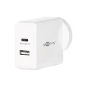 Goobay Wall Charger Adapter ANZ 30W USB-C PD/USB-A For Apple/Samsung White