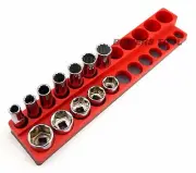 Mechanics Time Saver 3/8 SAE Magnetic Socket Holder Deep & Shallow Organizer