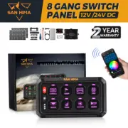 San Hima 8 Gang Bluetooth Switch Panel 12V/24V ON-OFF LED Control For Boat Car