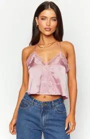 Tammy Pink Lace Cami Top