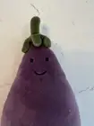 Vivacious Eggplant Soft; Jelly Cat Vegetable Veggie Plush Food Toy