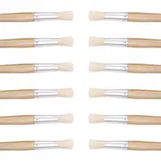 12x Jasart Soft Hog Bristle Round Sz 10 Art/Craft Paint/Colour Brush Series 582