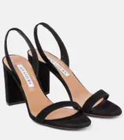 [Aquazzura] Aquazzura So Nude 85 suede sandals AU 10 black