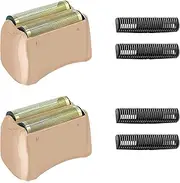 Foil Shaver Replacement Fit for Andis TS-1 17220 17230 Pro Foil Shaver, Copper Profoil Lithium Foil Shaver Replacement Parts Head blades- Hypoallergenic Gold Foil Assembly & Inner Cutters -2 Pack