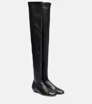 [Khaite] Khaite Apollo leather over-the-knee boots AU 8 black