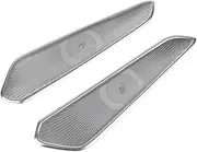 BBZYW Silver Accessories Central Control Gear Panel Stereo Speaker Tweeter Decorative Panel Cover Trim Compatible for Porsche Macan 2014-2023
