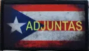 Puerto Rico Flag Adjuntas Patch W/ VELCRO® Brand Fastener Camouflage Tactical