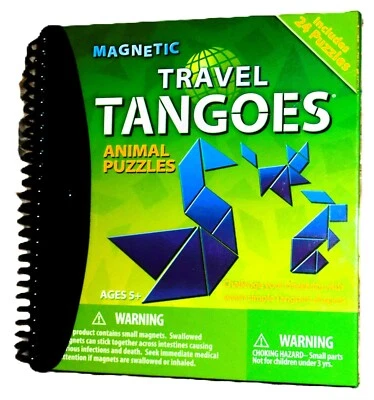 Travel Tangoes ANIMAL Puzzles - Magnetic Brain Teaser Puzzle Book, Complete VGUC