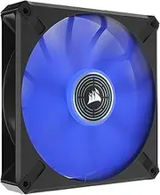 CORSAIR ML140 LED Elite, 140mm PWM LED Fan (Corsair AirGuide Technology, Magnetic Levitation Bearing, Up to 1,600 RPM, Eight Vibrant LEDs, Low Noise, High Airflow) Single Pack - Blue