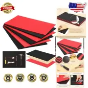 Versatile EVA Foam Tool Box Organizer Set - 3 Adjustable Inserts, Black and Red